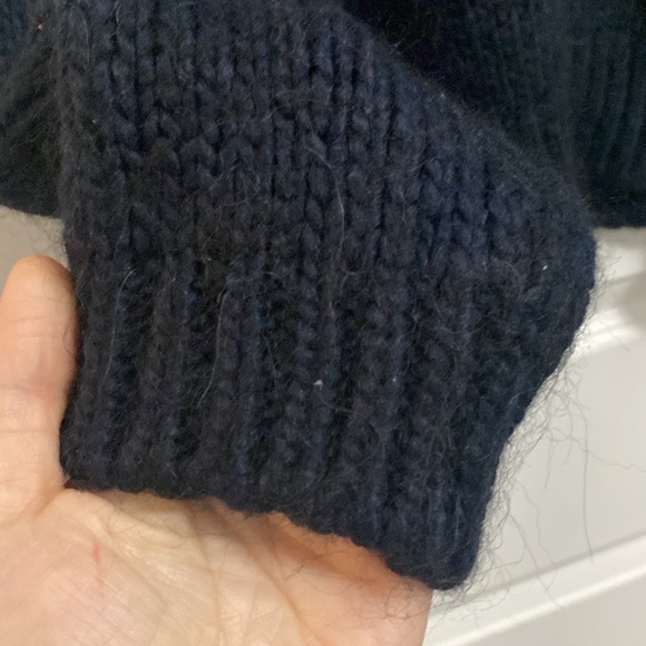 Elsamanda Long Sleeve Crew Neck Sweaters for Women size Large Blue Alpaca Wool - Picture 2 of 8